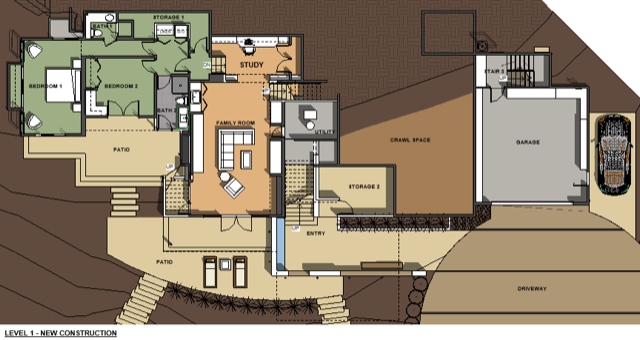 6100 Wood Drive - Level 1 Floor Plan