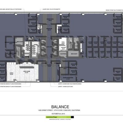 Architectural floor plan showing detailed layout of rooms and corridors.